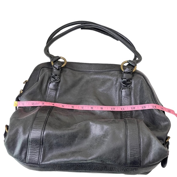 Hobo International Black Leather Tote Shoulder Bag Purse - Picture 10 of 12